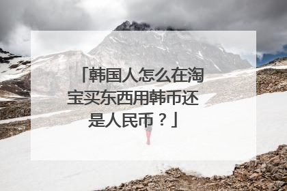 韩国人怎么在淘宝买东西用韩币还是人民币?