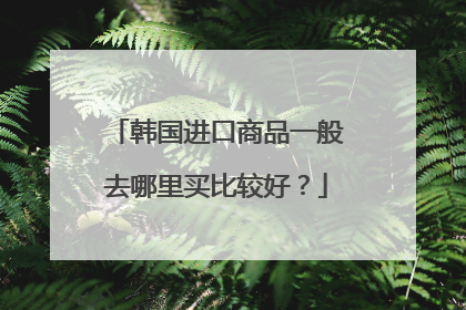 韩国进口商品一般去哪里买比较好?
