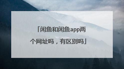 闲鱼和闲鱼app两个网址吗，有区别吗