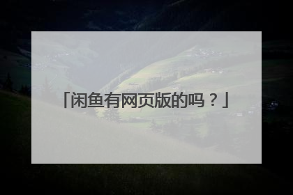 闲鱼有网页版的吗?
