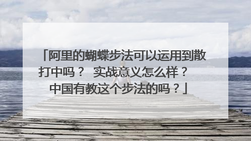 阿里的蝴蝶步法可以运用到散打中吗? 实战意义怎么样? 中国有教这个步法的吗?