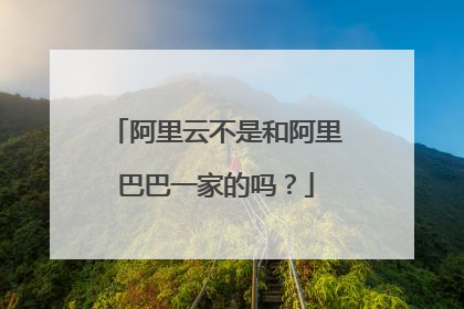 阿里云不是和阿里巴巴一家的吗?
