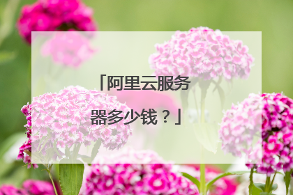 阿里云服务器多少钱?