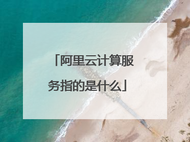 阿里云计算服务指的是什么