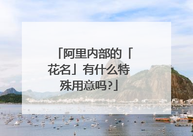 阿里内部的「花名」有什么特殊用意吗?