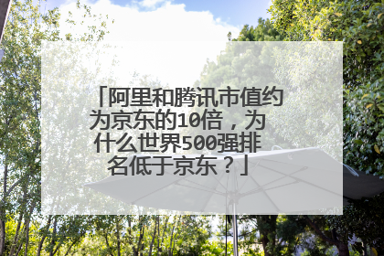 阿里和腾讯市值约为京东的10倍,为什么世界500强排名低于京东?