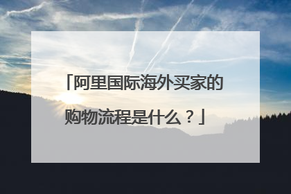 阿里国际海外买家的购物流程是什么?