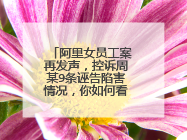 阿里女员工案再发声,控诉周某9条诬告陷害情况,你如何看待这件事?