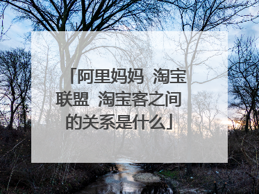 阿里妈妈 淘宝联盟 淘宝客之间的关系是什么