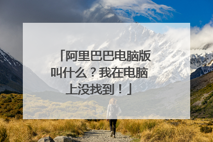 阿里巴巴电脑版叫什么?我在电脑上没找到!