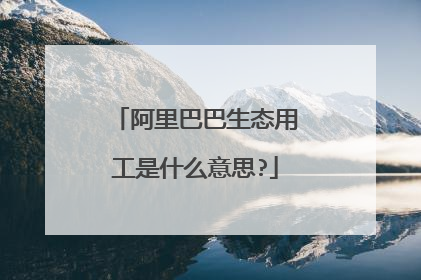 阿里巴巴生态用工是什么意思?
