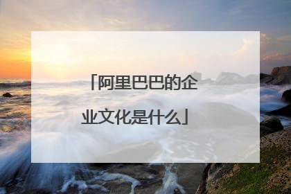 阿里巴巴的企业文化是什么