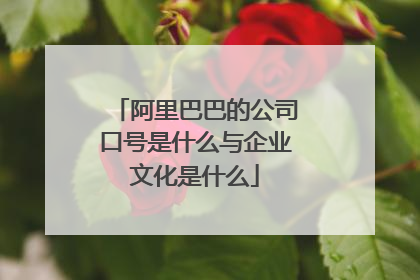 阿里巴巴的公司口号是什么与企业文化是什么