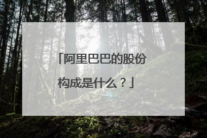 阿里巴巴的股份构成是什么?