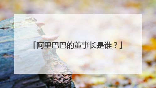 阿里巴巴的董事长是谁?