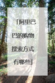 阿里巴巴的购物搜索方式有哪些