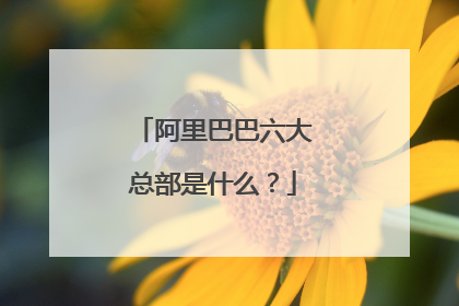 阿里巴巴六大总部是什么?