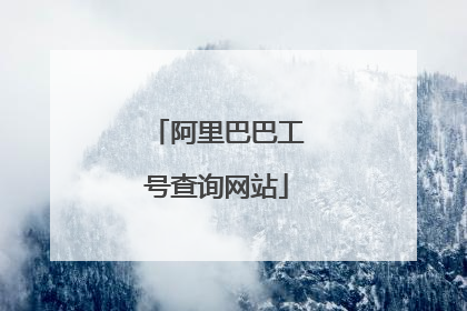 阿里巴巴工号查询网站