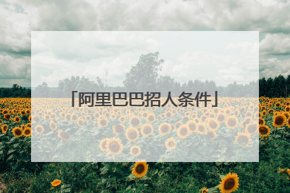 阿里巴巴招人条件
