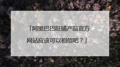 阿里巴巴旺铺产品官方网站应该可以相信吧?