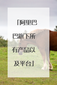 阿里巴巴旗下所有产品以及平台