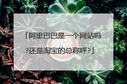阿里巴巴是一个网站吗?还是淘宝的总称呼?