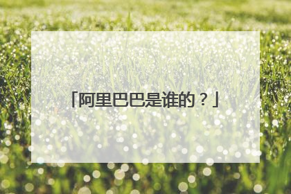阿里巴巴是谁的?