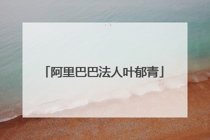 阿里巴巴法人叶郁青