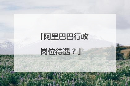 阿里巴巴行政岗位待遇?