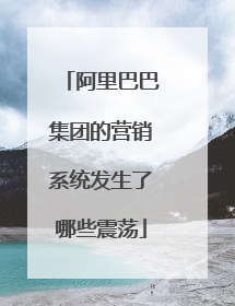 阿里巴巴集团的营销系统发生了哪些震荡