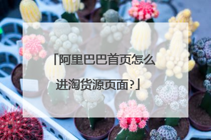 阿里巴巴首页怎么进淘货源页面?