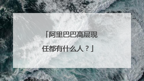 阿里巴巴高层现任都有什么人?