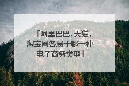 阿里巴巴,天猫,淘宝网各属于哪一种电子商务类型