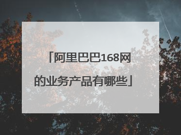 阿里巴巴168网的业务产品有哪些
