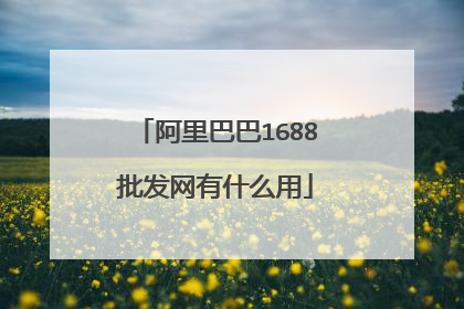 阿里巴巴1688批发网有什么用