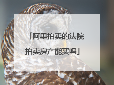 阿里拍卖的法院拍卖房产能买吗