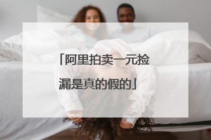 阿里拍卖一元捡漏是真的假的