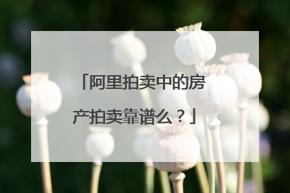 阿里拍卖中的房产拍卖靠谱么？