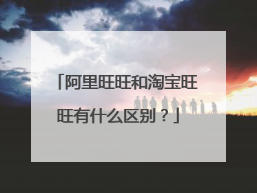 阿里旺旺和淘宝旺旺有什么区别?