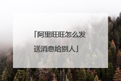 阿里旺旺怎么发送消息给别人
