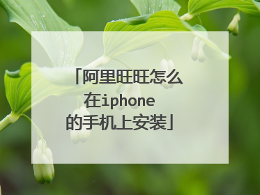 阿里旺旺怎么在iphone的手机上安装