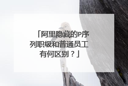 阿里隐藏的P序列职级和普通员工有何区别?