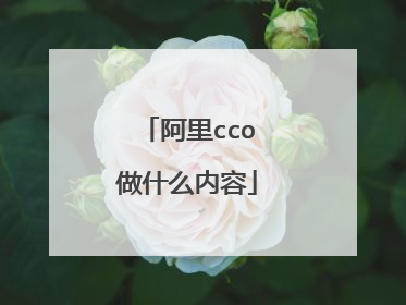 阿里cco做什么内容