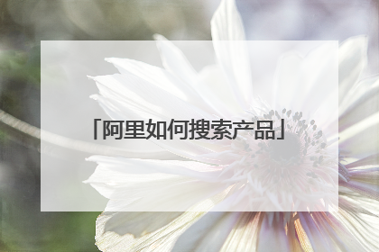 阿里如何搜索产品