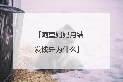 阿里妈妈月结发钱是为什么