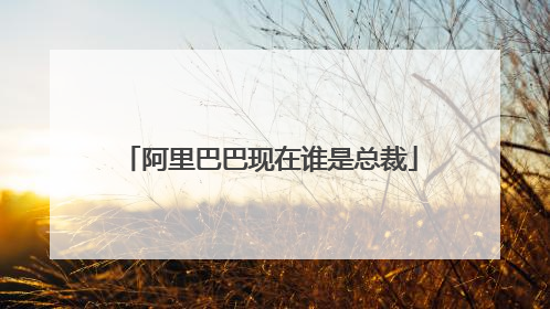 阿里巴巴现在谁是总裁