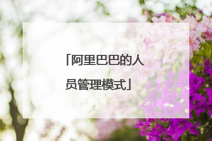 阿里巴巴的人员管理模式