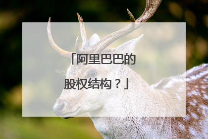 阿里巴巴的股权结构?