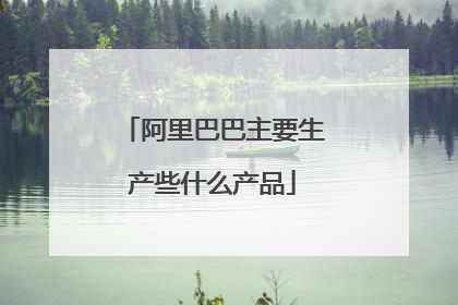 阿里巴巴主要生产些什么产品