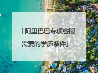 阿里巴巴专项客服需要的学历条件